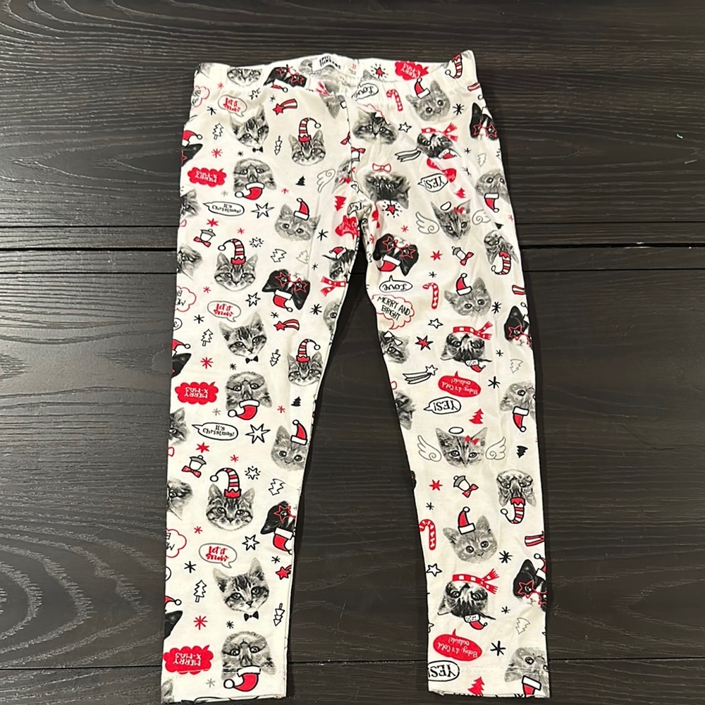 Epic threads cat Christmas leggings size 3T NWT